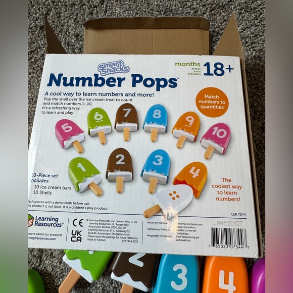 Learning Resources Smart Snacks Number Pops, Set of 10, Ages 2 + - Picture 7 of 7